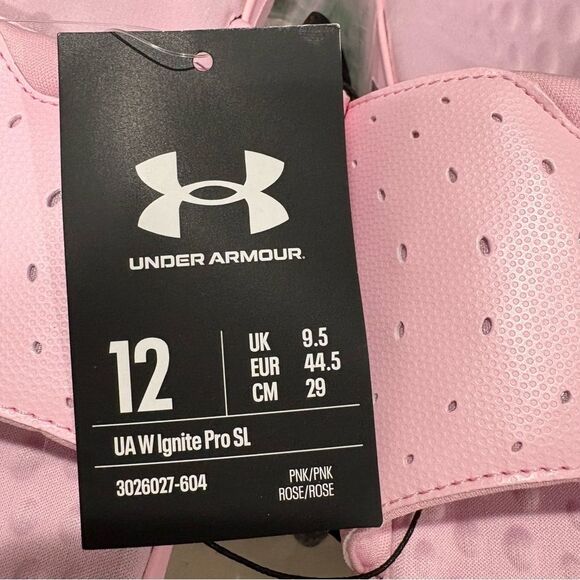 Women’s Under Armour Ignite light pink slide sandal women’s Size 12 - Picture 2 of 6